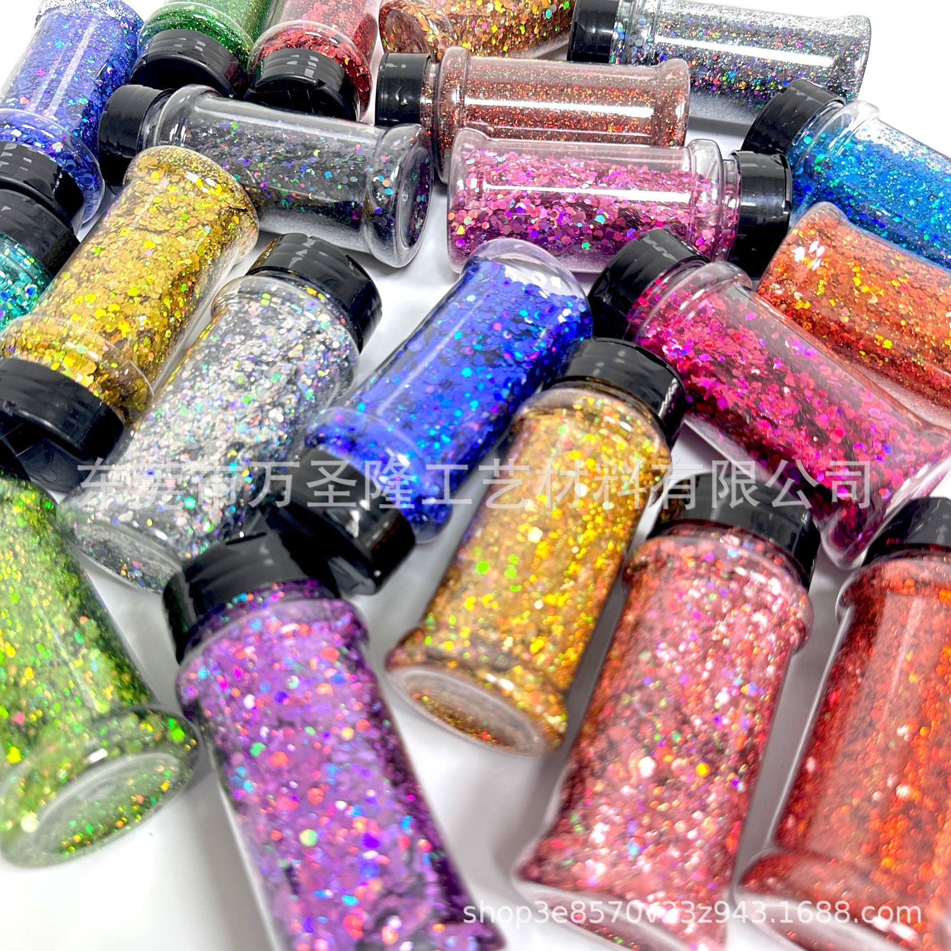 Wholesale Holographic Bottle Glitter Nail Art Colorful Sequins